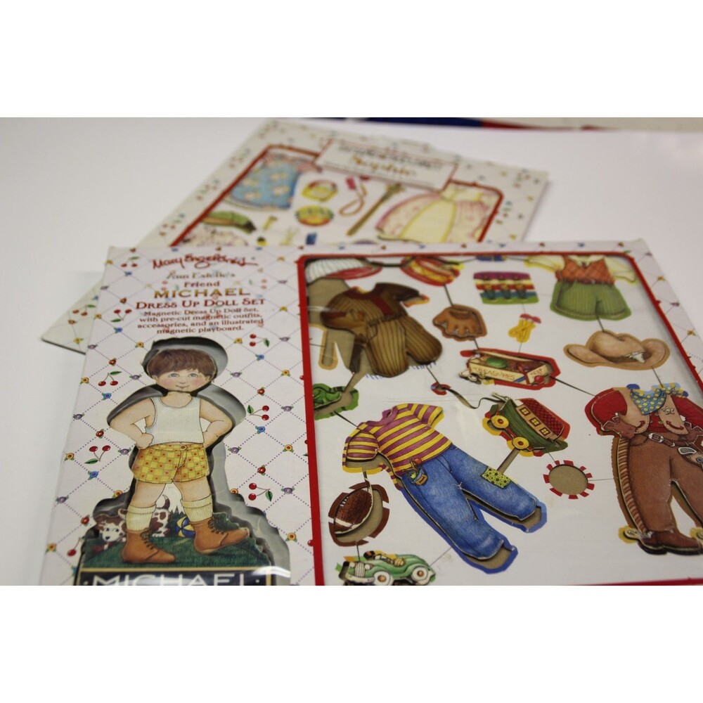 Mary Engelbreit Magnetic Dress Up Dolls - Sophie  and Michael AS IS